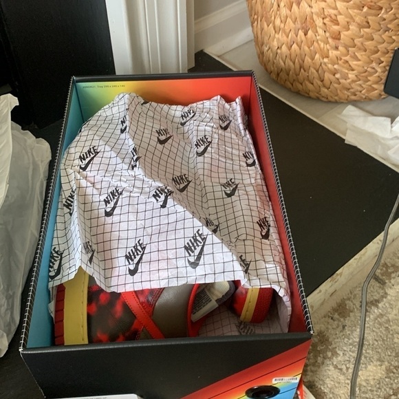 Nike Dunk HighTop 1985 Red Acid Wash‎ Sneakers size 11 shoes retro - Picture 11 of 12